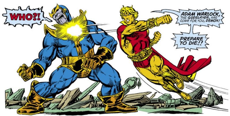 Thanos và Adam Warlock