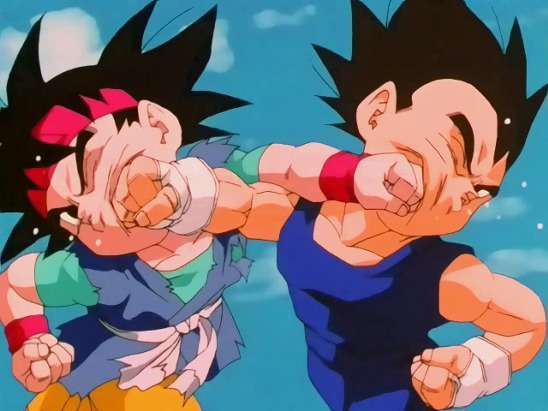Goku jr vs vegeta jr