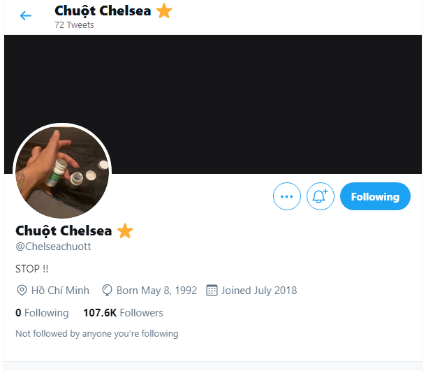 Twitter của Chuột Chealea
